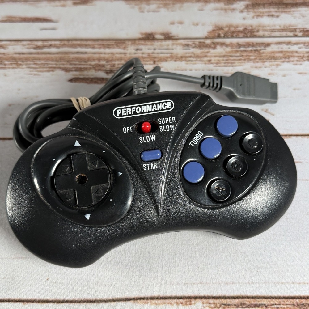 Sega Genesis Turbo Controller Performance Slow Down Switch Vintage Pad Used